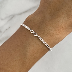 pulsera facetada con infinito (cod p248)