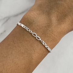 pulsera facetada con infinito (cod p248) - comprar online