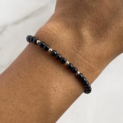 pulsera de obsidiana elastizada 3mm (cod p214)