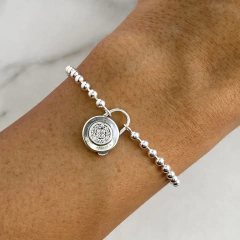 pulsera de bolitas con cierre pandora (cod p251) - comprar online