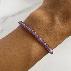 pulsera de amatista elastizada 4 mm (cod p207)