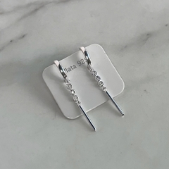 argollas diam 1.3 cm con colgante y cubics (Cod Ar781) - comprar online