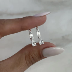 aros brisura con cubics (Cod ar1006) - ANDREOLI JOYERIA 