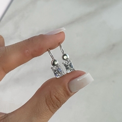 aros con cubics blancos (Cod Ar786)