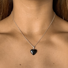 conjunto con dije corazon de turmalina