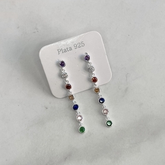 aros con colgante 7 chakras (cod ar752)