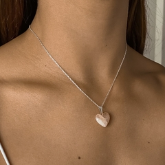 conjunto con dije corazon de citrino - comprar online