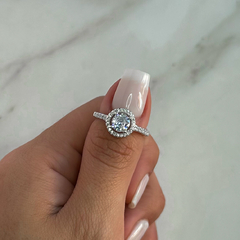 anillo medio sin fin centro cubic (Cod An711) - comprar online
