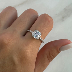 anillo medio sin fin centro cubic cuadrado (Cod an710)