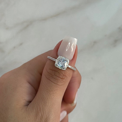 anillo medio sin fin centro cubic cuadrado (Cod an710) - comprar online
