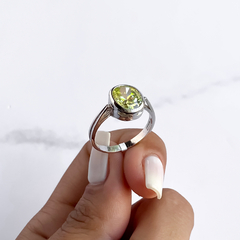 anillo centro cubic verde (cod an509) en internet