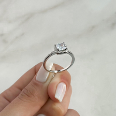 anillo medio sin fin centro cubic cuadrado (Cod an710) en internet