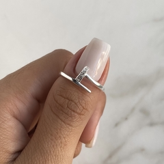 Anillo tiffany con cubics (Cod an451) - ANDREOLI JOYERIA 