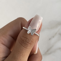 anillo mariposa con cubics (Cod an443) - comprar online