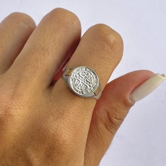 anillo plata y oro(cod an515)