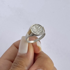 anillo plata y oro(cod an515) - comprar online