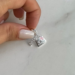 dije estilo Pandora "i love shopping" (cod di182) - comprar online