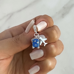 dije estilo pandora avion y maleta (Cod di179) - comprar online