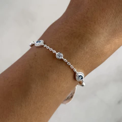 Pulseras con ojos y cúbics (Cod p322) - comprar online