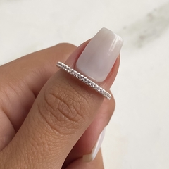 anillo medio sin fin con cubics ambar (Cod AN454) - comprar online