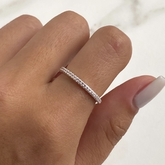 anillo medio sin fin con cubics ambar (Cod AN454)