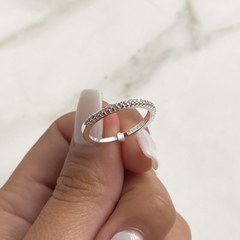 anillo medio sin fin con cubics ambar (Cod AN454) en internet