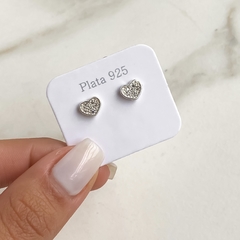 aros corazon pasante (cod AR634)