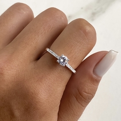 anillo medio sin fin con centro cubic (cod an464)