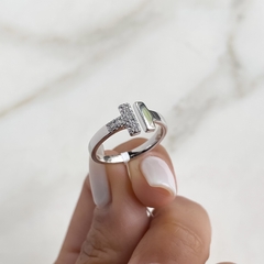 anillo regulable con cubics (cod AN461) - comprar online