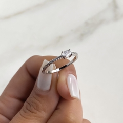 anillo medio sin fin centro cubic ovalado (Cod AN459) - comprar online