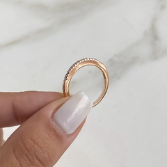 anillo medio sin fin de plata rose (Cod an456) - comprar online