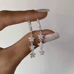 argollas con dije estrellas colgante (Cod ar639) - comprar online