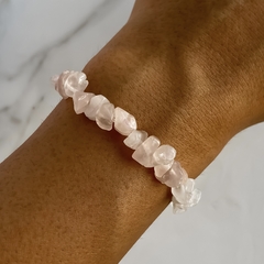 pulsera de escallas de cuarzo rosa elastizada (cod p161) - comprar online