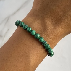 pulserade malaquita 6mm elastizada (cod p221)