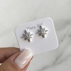 aros estrella con cubics (cod ar469)
