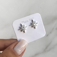 aros estrella con cubics (cod ar469) - comprar online