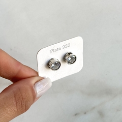 aros pasante tipo susanito con cubics 7mm (cod Ar808) - comprar online