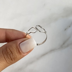 anillo con corazones calados (Cod an634) en internet