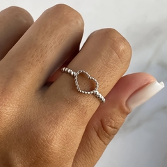 anillo centro corazon calado (Cod an632)