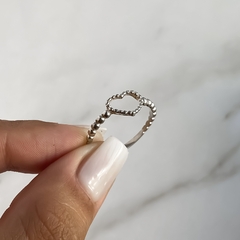 anillo centro corazon calado (Cod an632) - comprar online