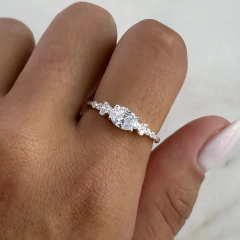 anillo diseño con cubics (Cod an936) - comprar online