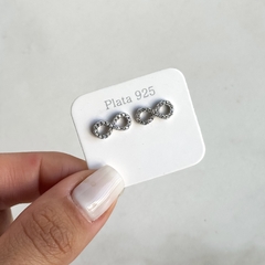 aros pasante infinito con cubics (Cod Ar803)