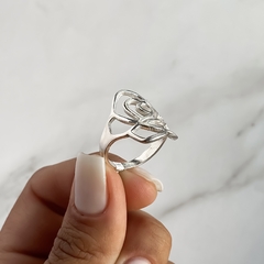 anillo centro rosa calada (Cod an625) en internet