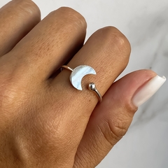 anillo regulable luna y circulo (cod an619)
