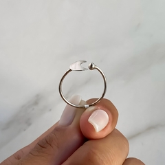 anillo regulable luna y circulo (cod an619) - comprar online