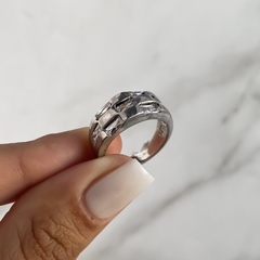 anillo con cubics (cod an602) - ANDREOLI JOYERIA 