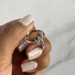 anillo ritmo cardiaco con dije corazon y cubics (cod an589) en internet