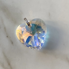Dije corazón cristal de Austria aurora boreal (Cod di170)