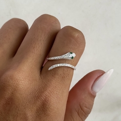 anillo regulable serpiente con cubics (Cod an940) - comprar online