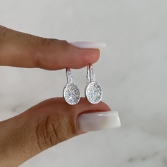 Aros brisura con cúbics (Cod ar877) - ANDREOLI JOYERIA 